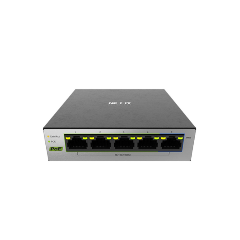Switch De Sobremesa Nexxt Vertex501 5 Puertos Poe+ Gigabit 65W Max
