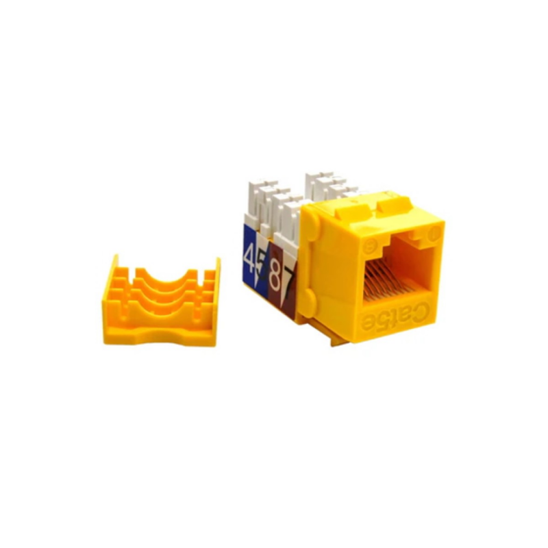 Jack Mini Keystone Agiler Cat5E 110 Amarillo