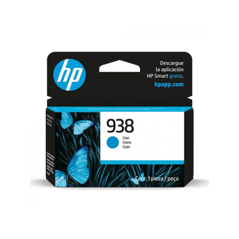 Cartucho Cyan Hp 938 4S6X5Pl 800 Páginas Officejet Wide Format 9730