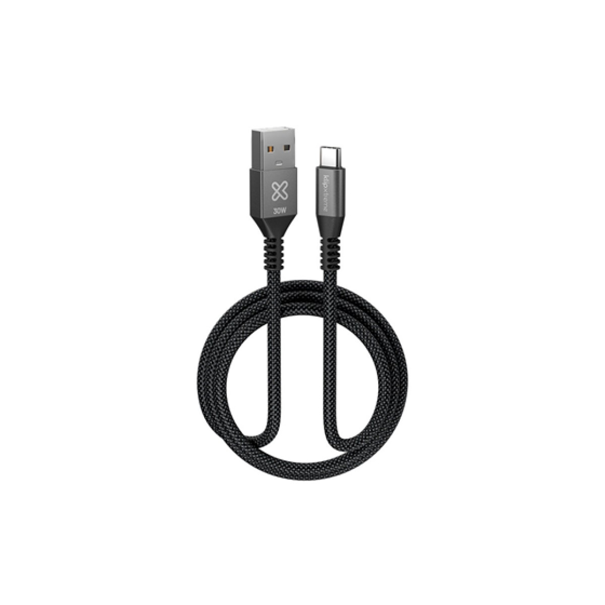 Cable USB Klip Xtreme Kac-050-10Ft USB-A 2.0 A USB-C 30W 480MBps 3 Metro Trama Nylon