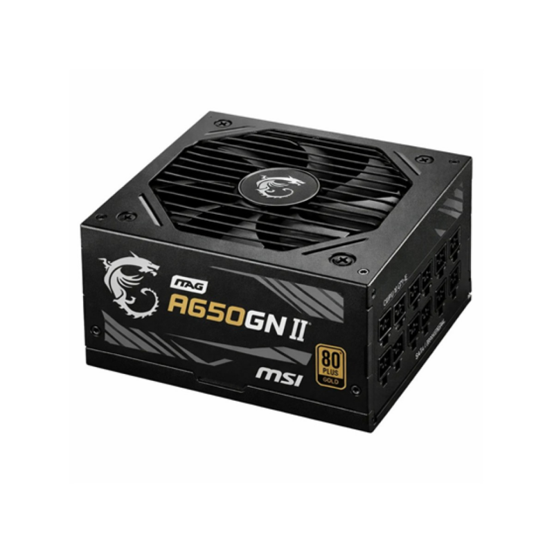 Power Supply 650W Msi Mag A650Gn Ii 80 Plus Gold Atx No Modular