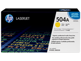 TONER HP 504A - CE252A - AMARILLO - 7,000 PAGINAS - PARA IMPRESORA LASERJET - CP3525 / CM3530