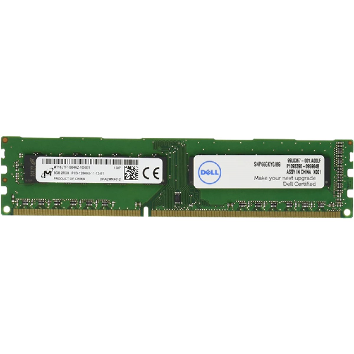 Memoria 8GB (1X8GB) Dell P/Desktop Ddr3 Udimm 1600Mhz Certified Module - Non-Ecc (A6994446)(Snp66Gkyc/8G)