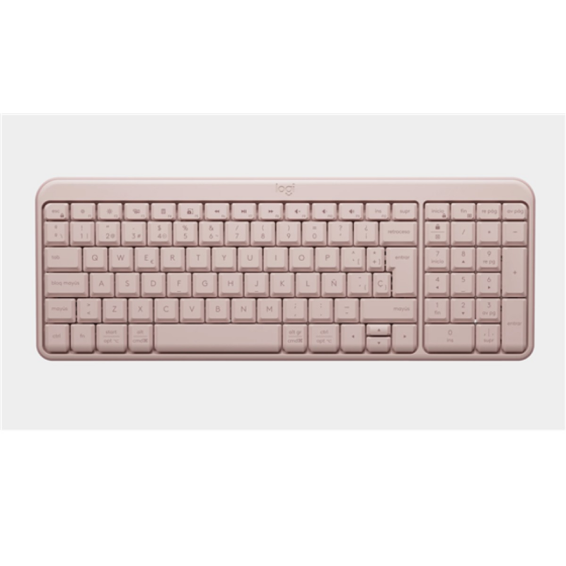 Teclado Logitech K250 Compact Bluetooth Wireless Español Rosado