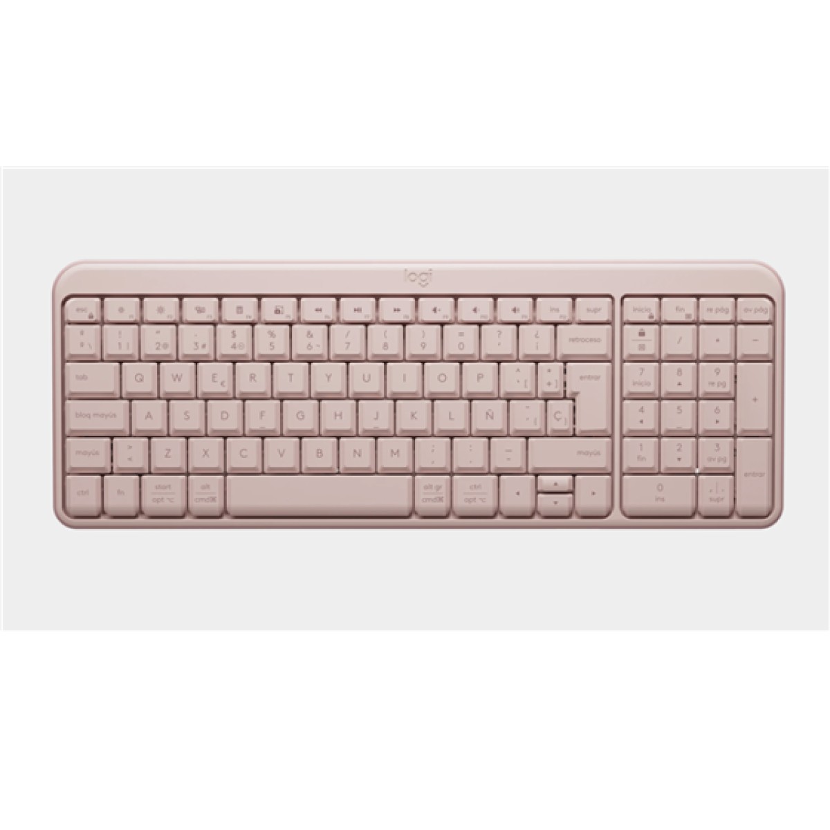Teclado Logitech K250 Compact Bluetooth Wireless Español Rosado
