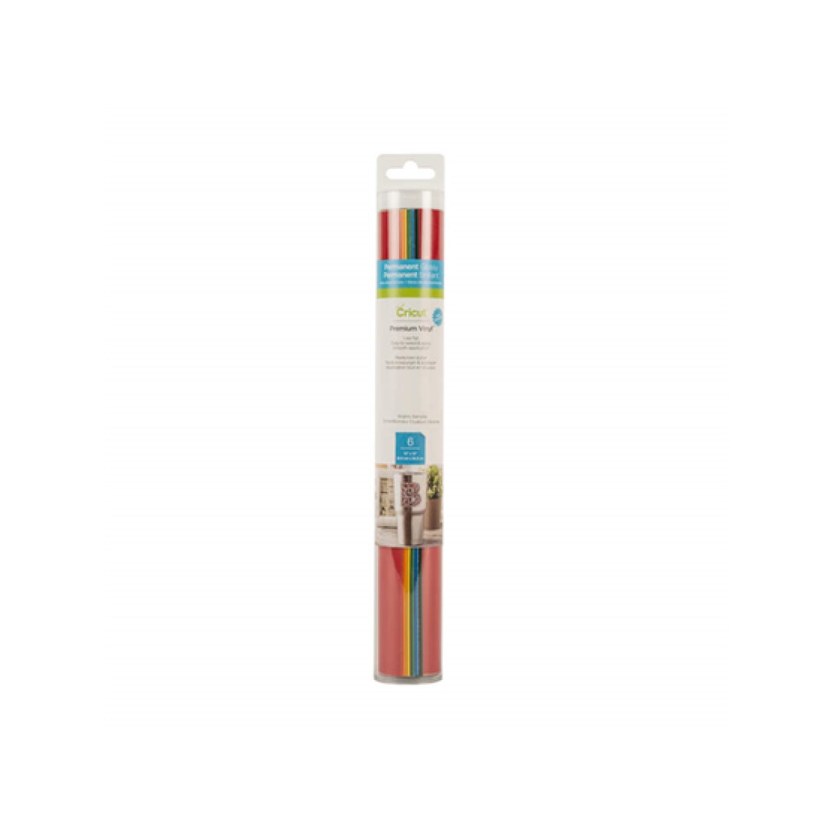 Paquete Hojas Cricut Vinil Permanente 6 Hojas Colores Brillantes