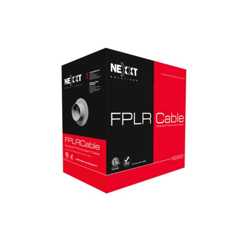 Rollo De Cable Nexxt Profesional Fplr 1000 Pies 18 Awg 1 Par Rojo