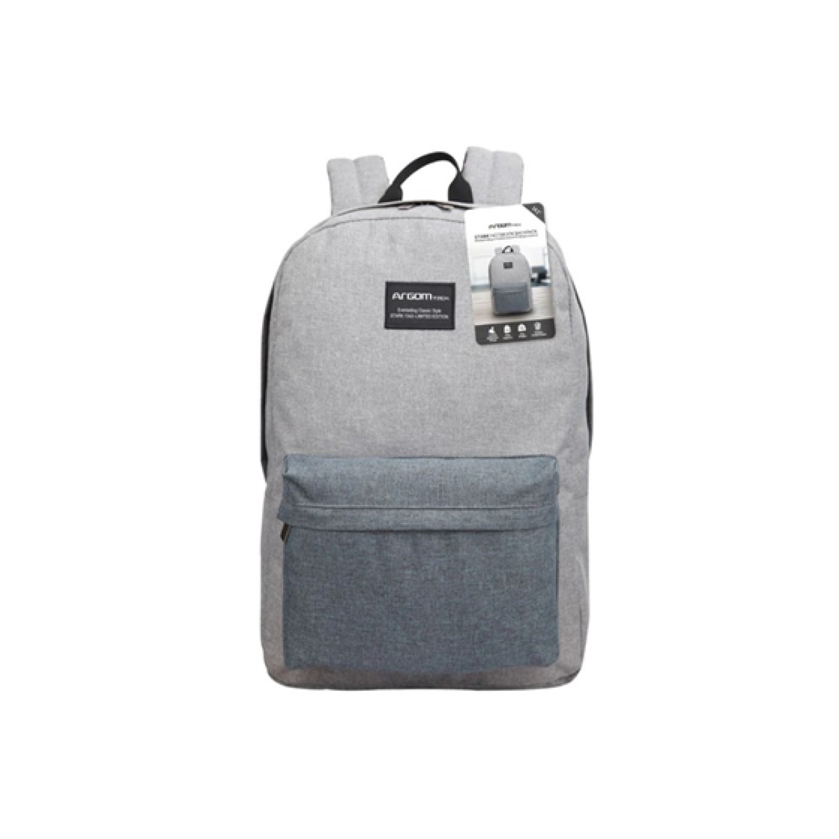 Bulto Para Laptop Argom 14.1” Tipo Mochila Stark Gris