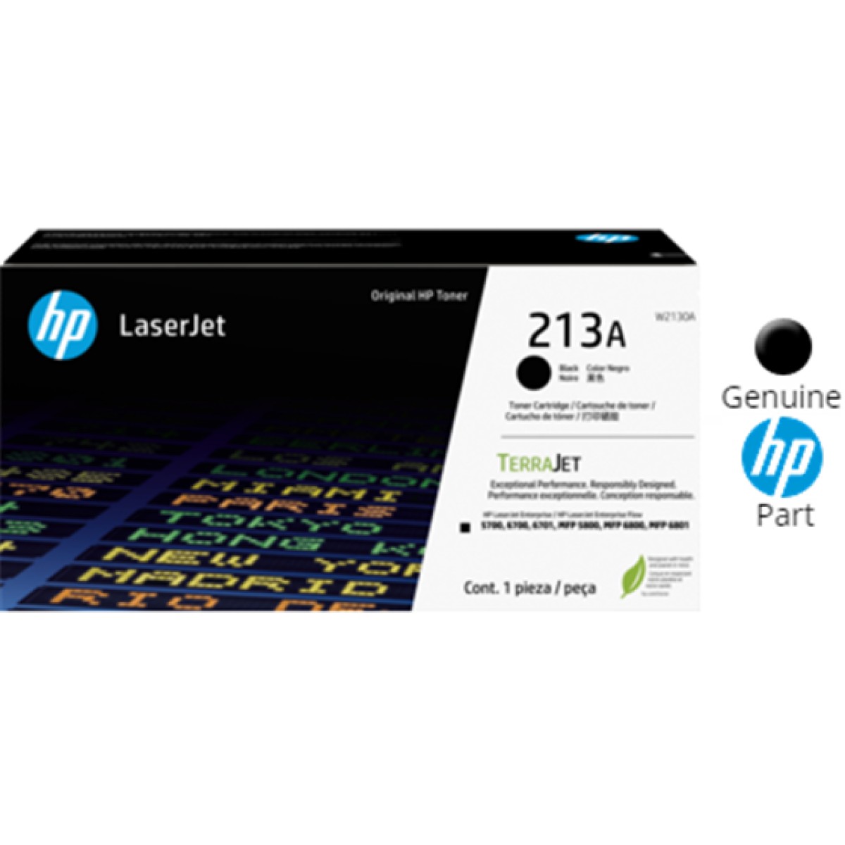 Toner Hp 213A W2130A Black 3500 Paginas Laserjet 5700 6700 6701 Mfp 5800 6800 6801