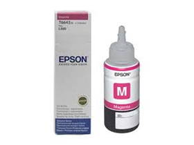 BOTELLA DE TINTA EPSON 664 MAGENTA PARA IMPRESORA L110, L120, L200, L210, L350, L355, L555, L1300 70ML TRAMO 3 JAULA