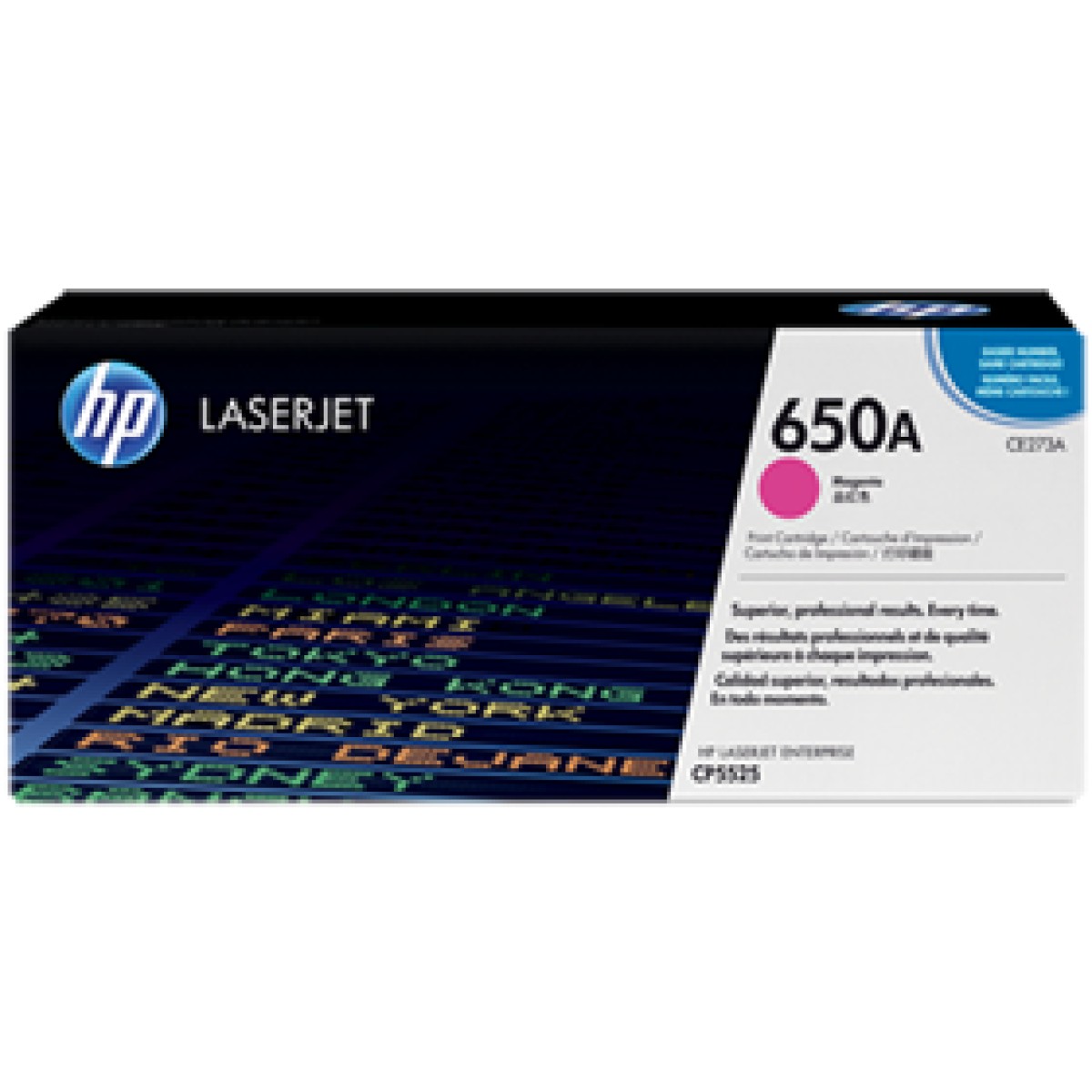 Toner Hp 650A - Ce273A - Magenta - 15,000 Paginas - Para Laserjet Color Enterprise - Cp5520, Cp5520Dn, Cp5520N, Cp5520Xh, Cp5525Dn, Cp5525N, Cp5525Xh, M750Dn