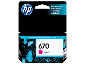 CARTUCHO HP 670 - CZ115AL - MAGENTA - 4ML - PARA IMPRESORA DESKJET INK ADVANTAGE 3525 / DJ4615 / DJ3525 / DJ5525 / DJ4625