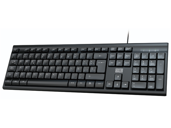 TECLADO AGILER USB ESPAÑOL, BLACK, (AGI-9828)