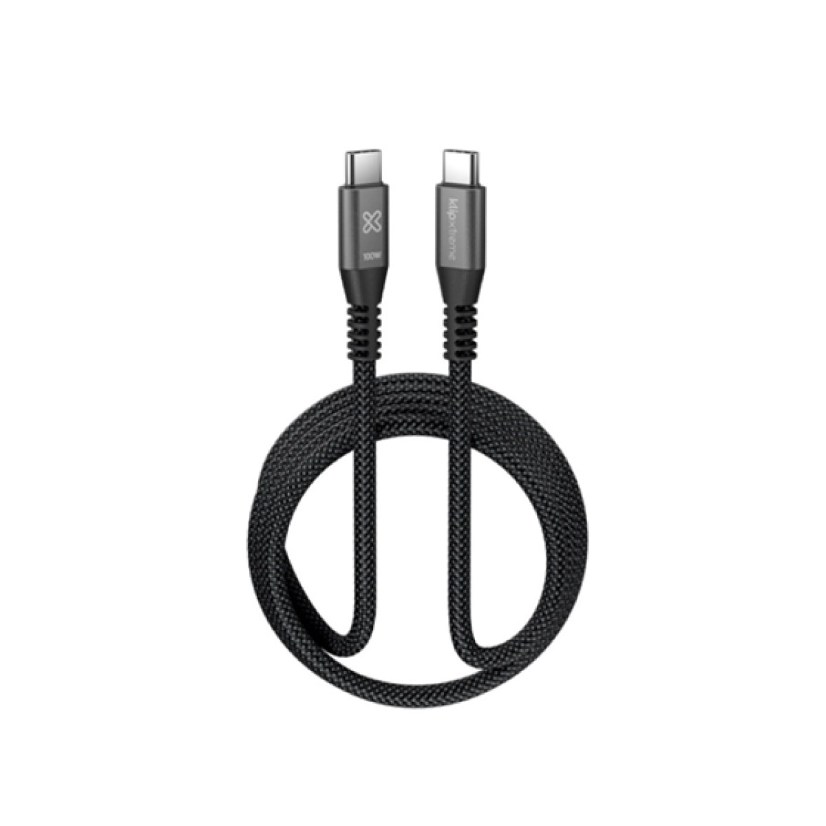 CABLE USB KLIP XTREME KAC-550-6FT – USB-C A USB-C, 100W, 480?MBPS, 1.8M, NYLON (KAC-550-6FT)