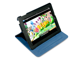 COVER PORT ACAPULCO PARA IPAD MINI ULTRA DELGADA, POSICION AJUSTABLE, NEGRO/ AZUL, (201214)