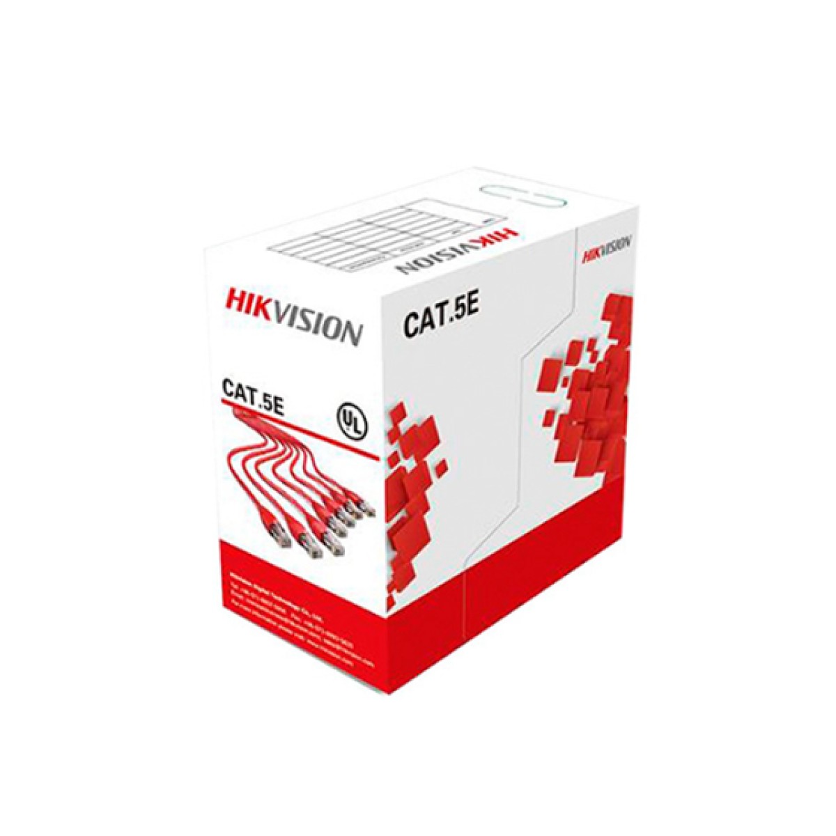 Rollo De Cable Utp Hikvision Cat5E 305M Calibre 24 Awg 99% Cobre