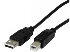 CABLE USB A/B ARGOM, 10 PIES, NEGRO. PARA IMPRESORA.