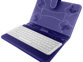 COVER AGILER CON TECLADO USB PARA TABLETA, 7",  TIPO PIEL, AZUL (AGI-7950B)