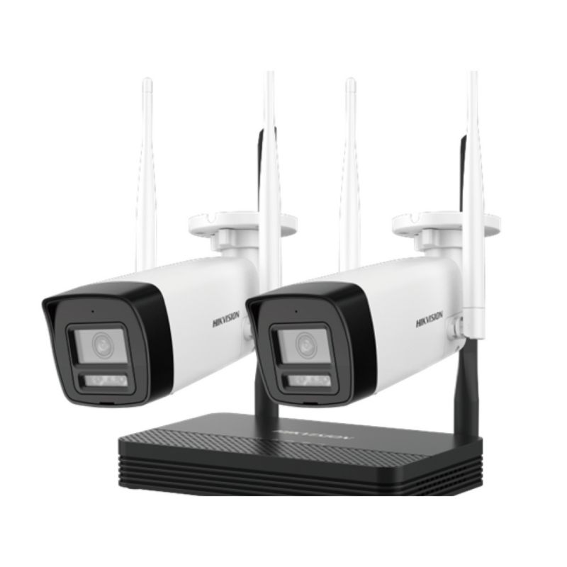 Camara De Seguridad Hikvision Kit 2 Bullet 2Mp Grabadora WiFi