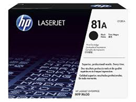 TONER HP 81A - CF281A - NEGRO - 10,500 PAGINAS - PARA IMPRESORA LASERJET ENTERPRISE M630F - M630Z - M604DN - M605DN - M605N - M605X - M606DN