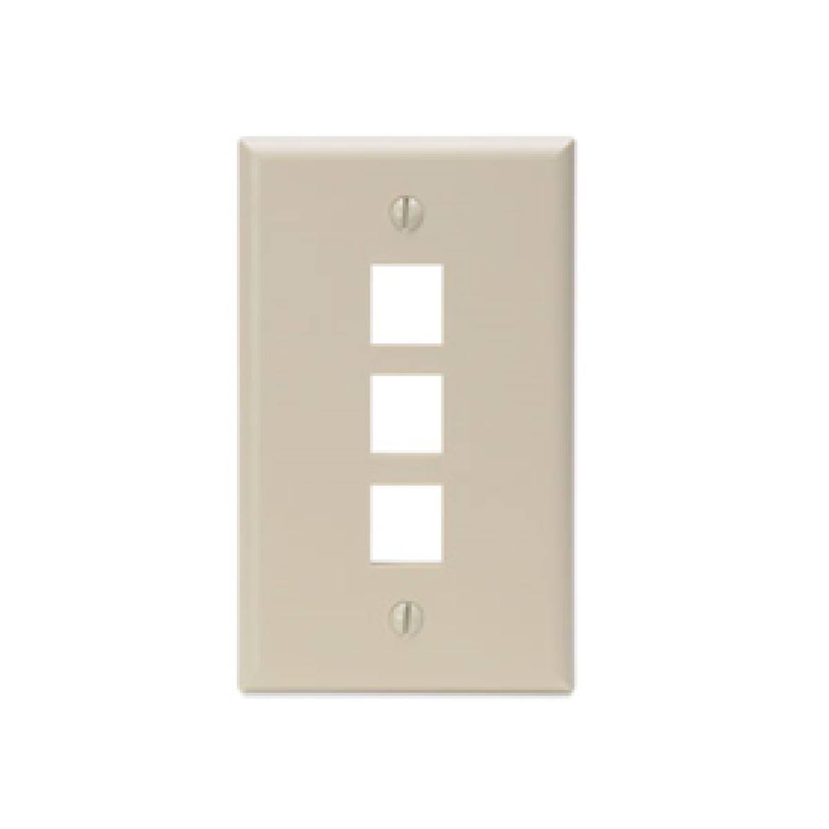JACK WALL FACEPLATE LEVITON, 3  SALIDAS, IVORY