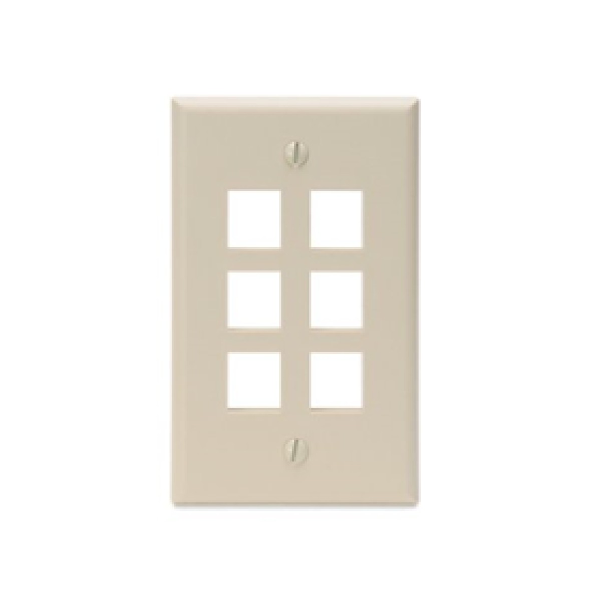 Jack Wall Faceplate Leviton, 6 Salidas, Ivory