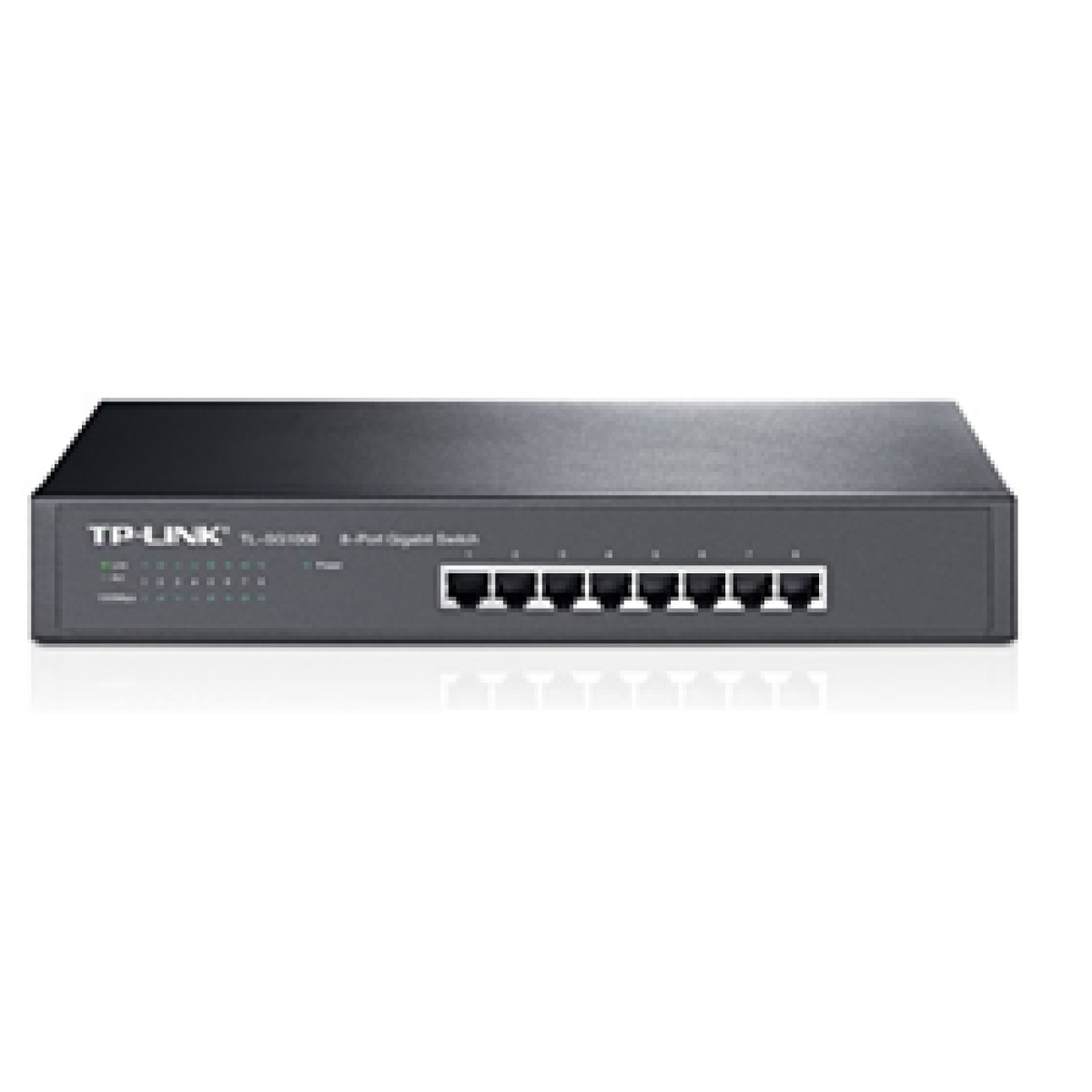 SWITCH 8 PUERTOS TP-LINK TL-SG1008, NO ADMINISTRABLE/RACK, 8 PUERTOS GIGABIT ETHERNET.
