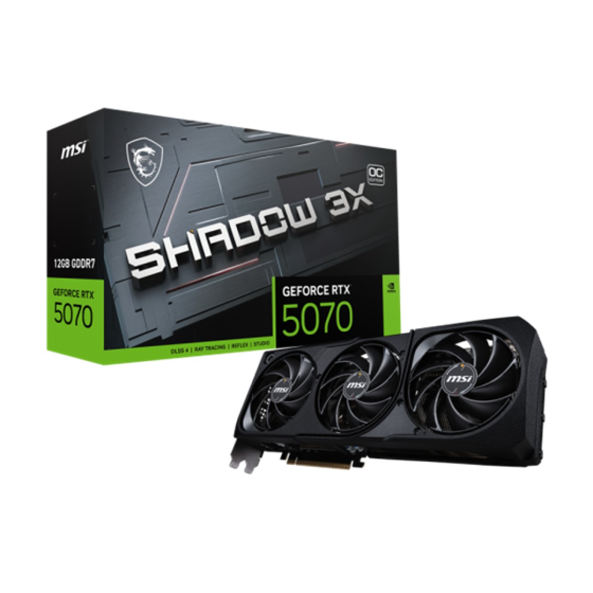 Tarjeta De Video Geforce Rtx 5070 Shadow 3X Oc Msi 12Gb Gddr6
