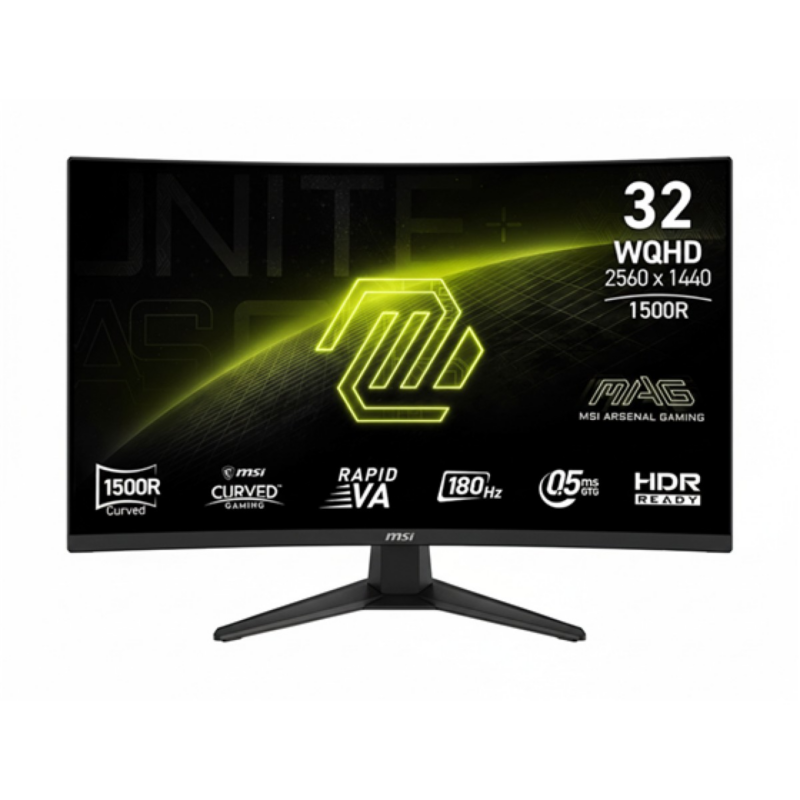 Monitor Curvo 32" MSI MAG 321CQF WQHD 180Hz Rapid Va
