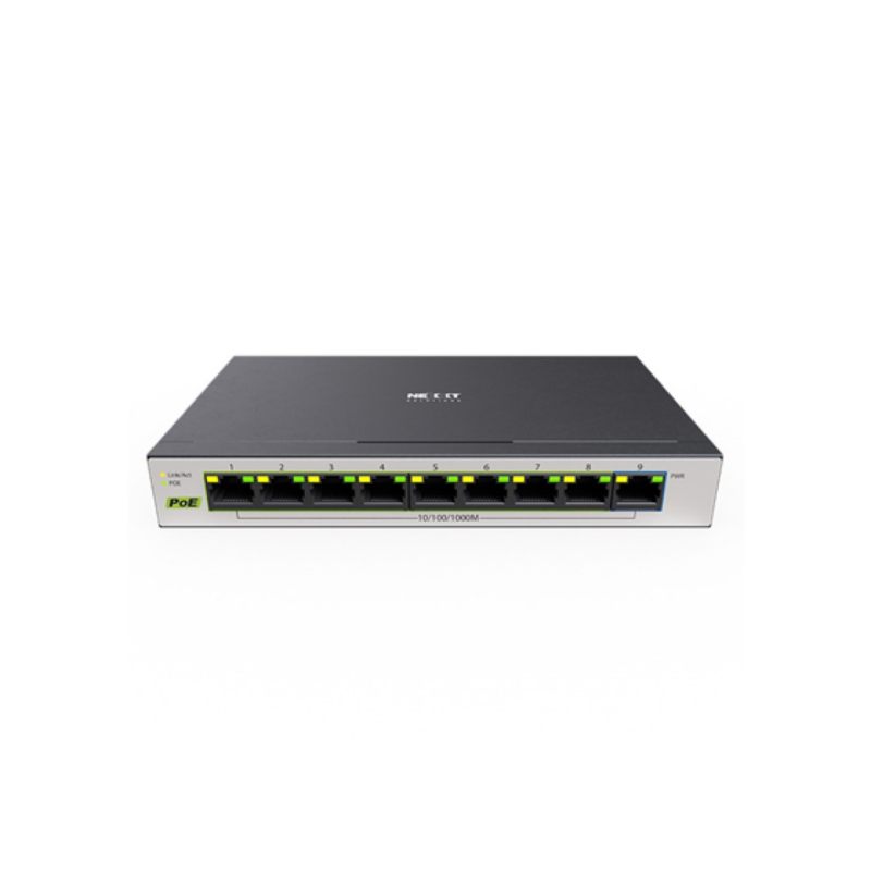 Switch De Sobremesa Nexxt Vertex V900P 9 Puertos Poe+ Gigabit 65W Max