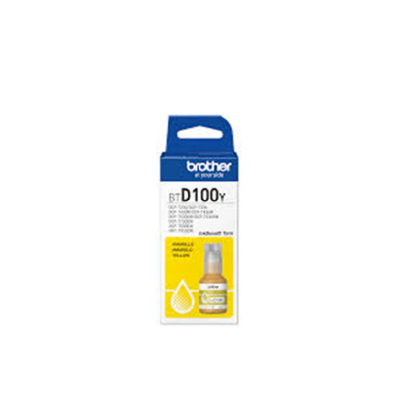 Botella De Tinta Brother BTD100Y Amarilla 48.8Ml Para Impresora