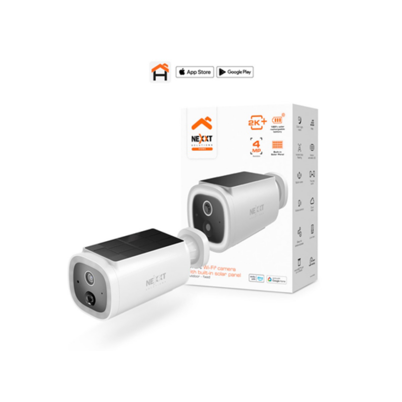 Camara De Vigilancia Nexxt Smart 2K Panel Solar Exterior Ip65