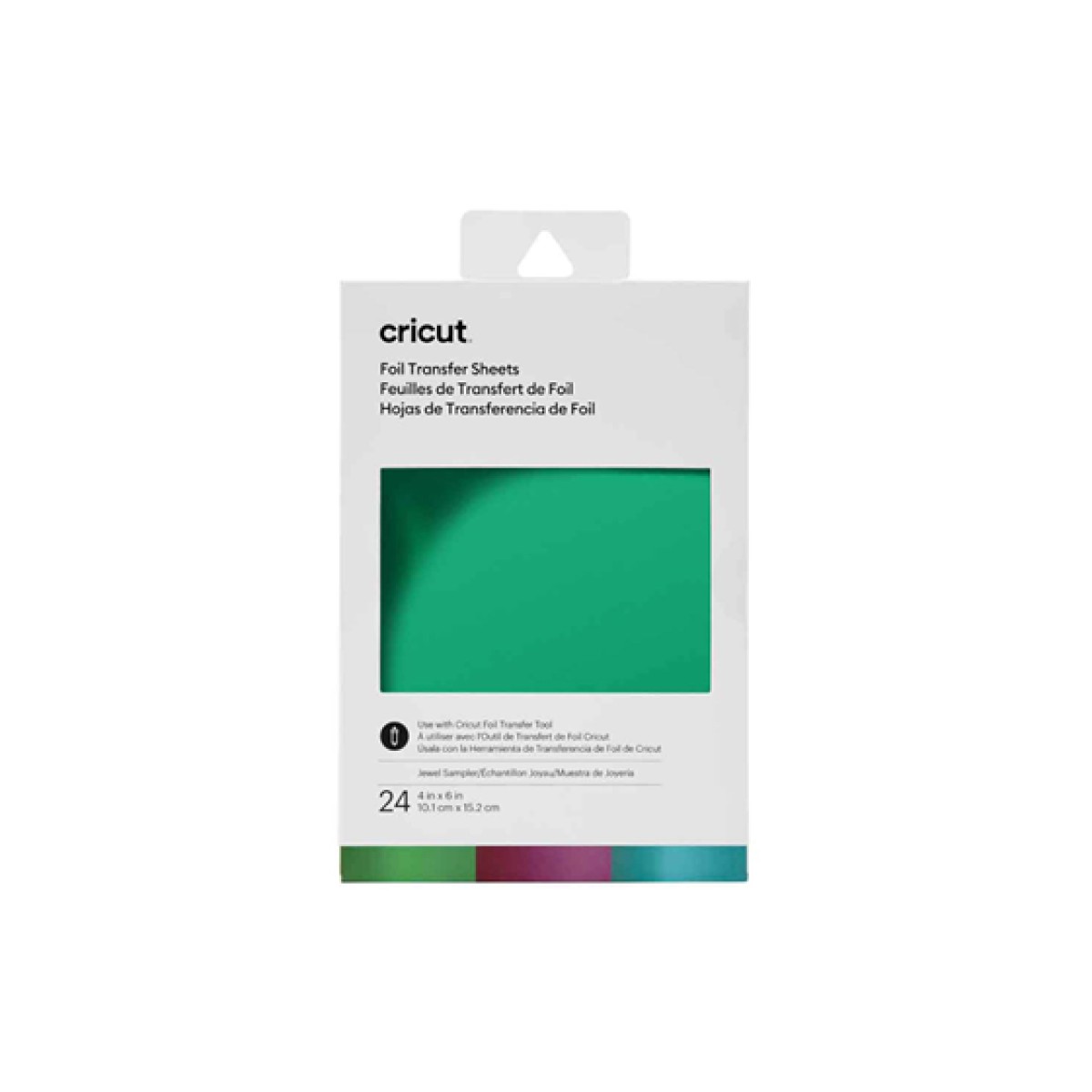 Paquete De Hojas Cricut Foil Transferencia 4X6 Pulgadas Color Morado Turquesa Verde