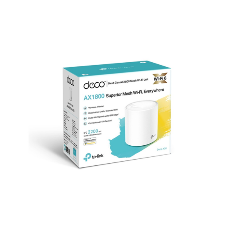 Router Tp-Link Deco X20 Ax1800 Wi-Fi 6 Cobertura 200M²