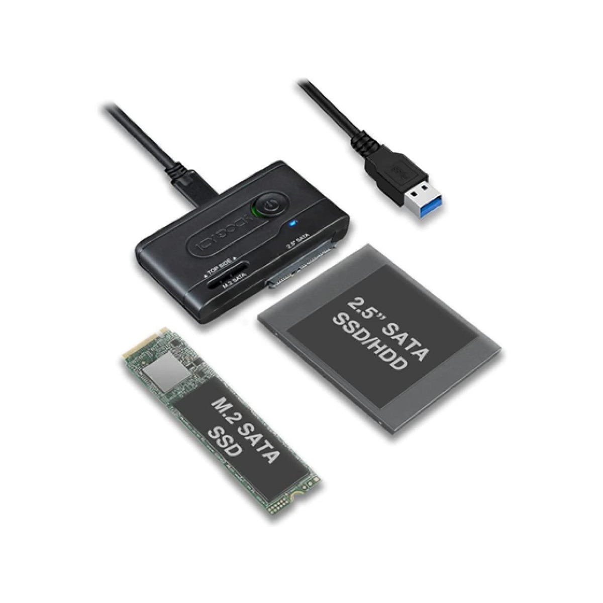 Adaptador Icy Dock 2.5 Y M.2 Sata Iii A USB 3.2 Gen 1 5GBps