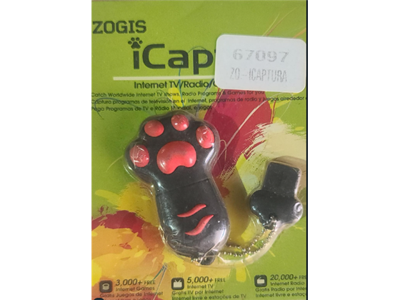 ICAPTURA WORLDWIDE INTERNET MULTIMEDIA DONGLE ZOGIS USB INTERNET TV - RADIO - JUEGOS   CASILLERO 6 JAULA