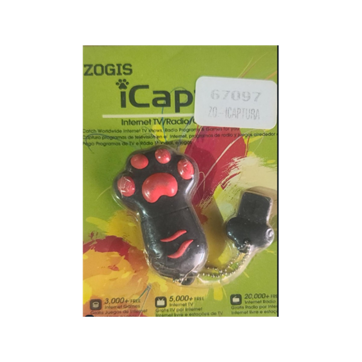 Icaptura Worldwide Internet Multimedia Dongle Zogis USB Internet Tv - Radio - Juegos Casillero 6 Jaula