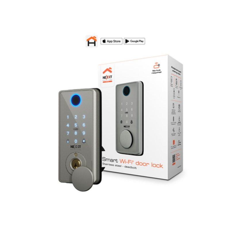 Cerradura Nexxt Nhs-D150 Smart WiFi Con Lector De Huella