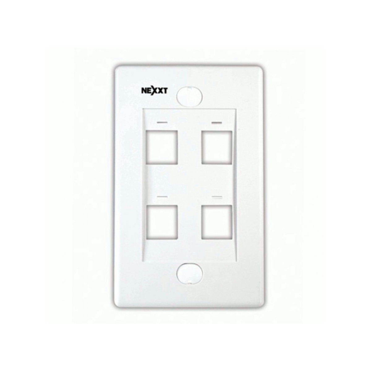 Jack Wall Plate Nexxt 4 Salida Blanco