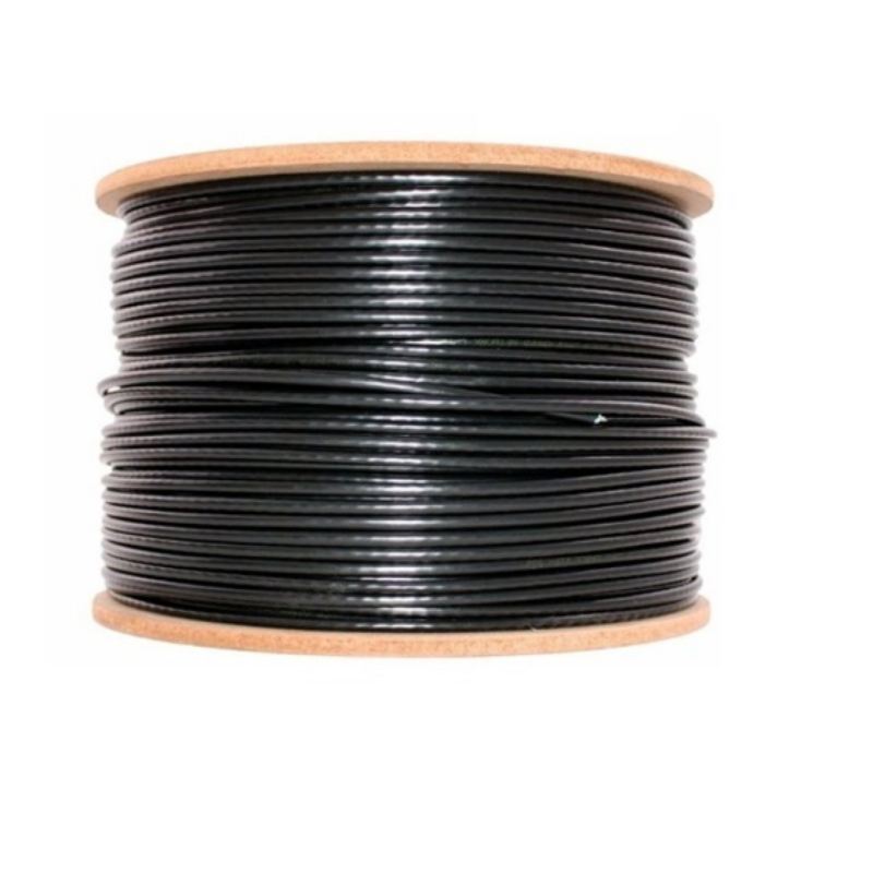 Rollo De Cable Utp Click-Cam Cat5E Exterior Negro 0.45mm Cobre Ofc
