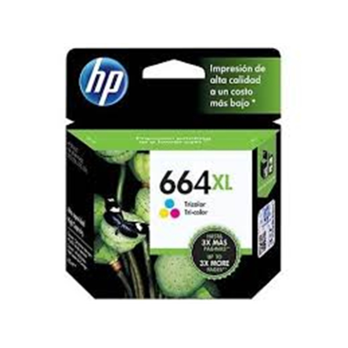 Cartucho Hp 664Xl - F6V30Al - Tricolor - 8Ml - Para Impresora Ink Advantage 2135 / 3635 / 4535 / 3835 / 1115 / 3785