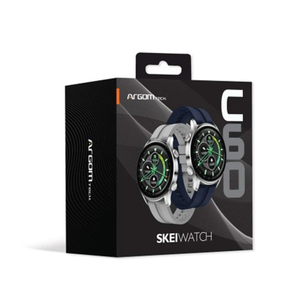 Smartwatch Argom Skeiwatch C60 Caja De Aluminio Negra