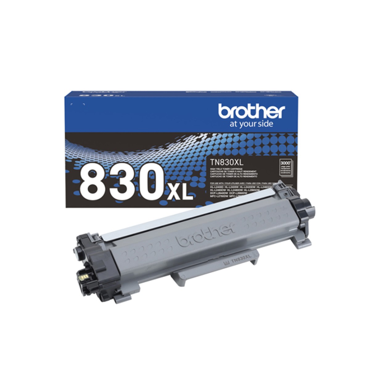 TONER BROTHER BLACK, TN830XL DE ALTO RENDIMIENTO, APROX. 3000 PÁGINAS.