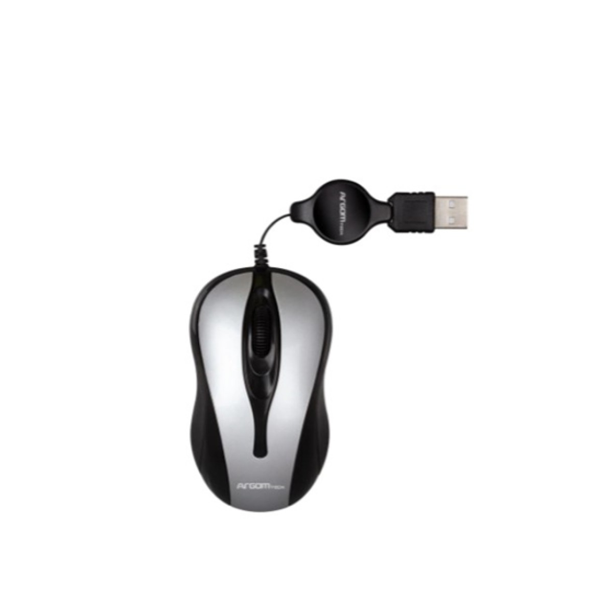 Mouse Argom USB Retráctil Resolución 1000 Dpi Plug & Play
