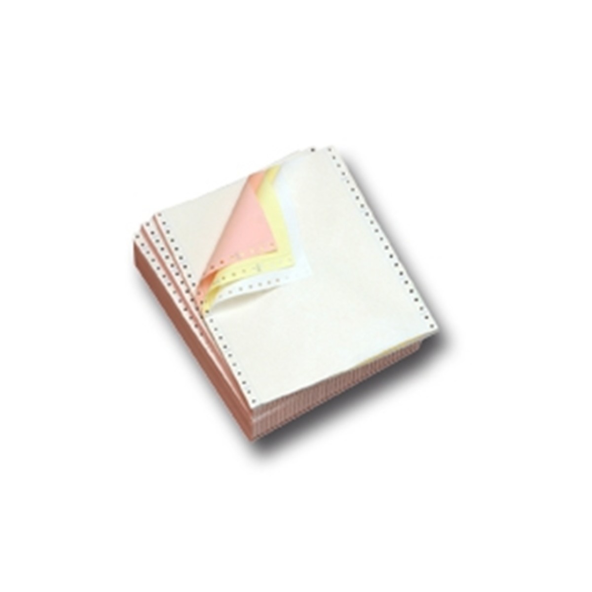 PAPEL EN FORMA CONTINUA TAMAÑO 9.5 X 11,  3 PARTES NCR  (CAJA GRANDE 750 JUEGOS) COLOR: BLANCO, AZUL, ROSADO.