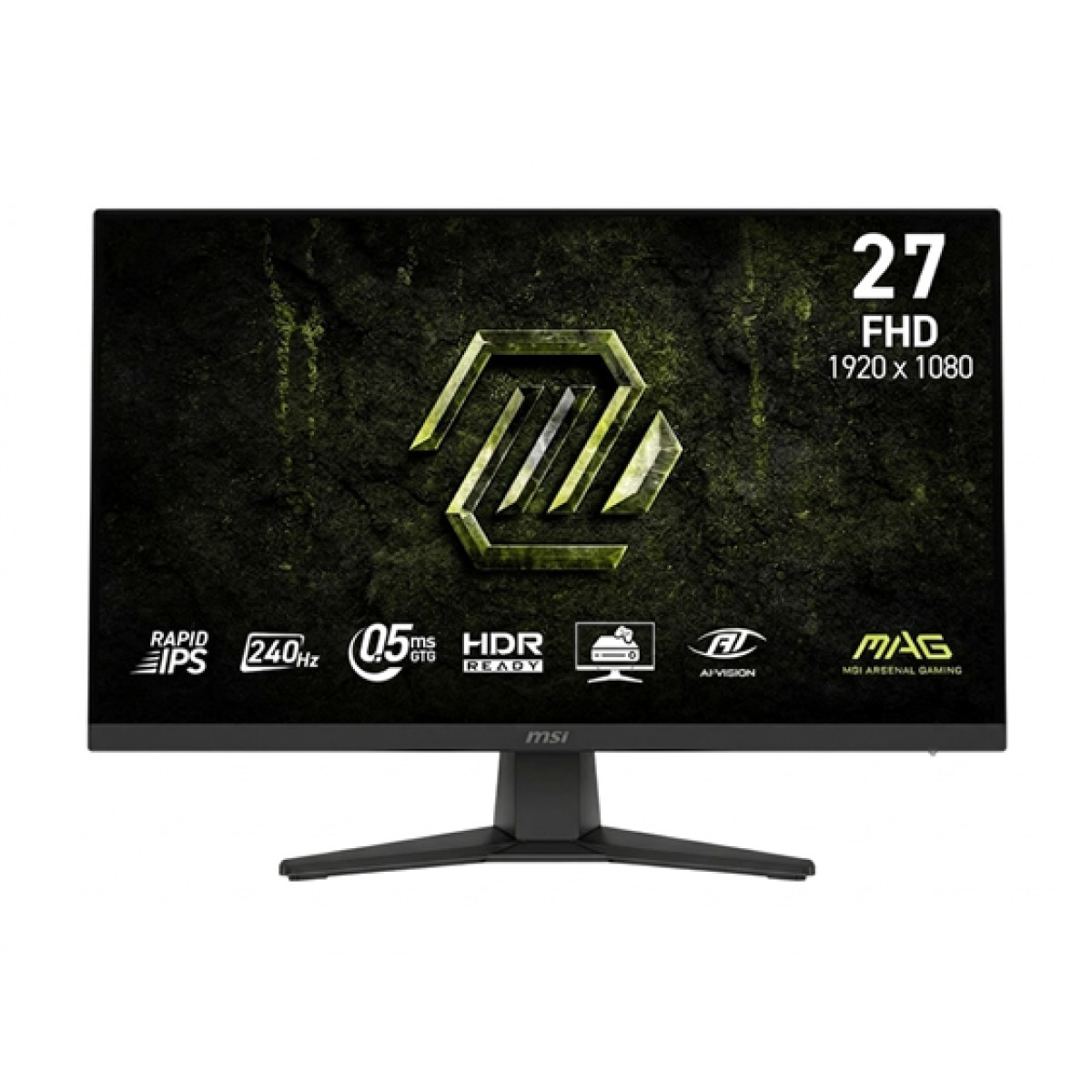 MONITOR MSI MAG 272F X24, 27", 240 HZ, RAPID IPS, FLAT, FHD, 1920 X 1080, 2X HDMI, 1X DISPLAYPORT 1.2A, COLOR NEGRO