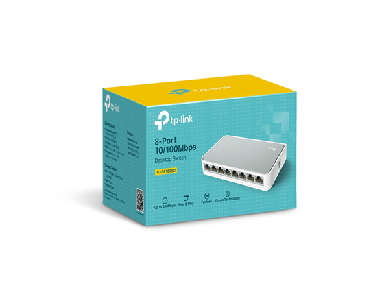 SWITCH 8 PUERTOS TP-LINK TL-SF1008D, NO ADMINISTRABLE/DESKTOP, 8 PUERTOS 10/100MBPS.