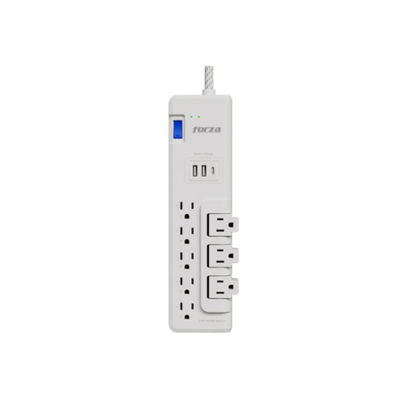 Protector De Tensión Regleta 1625W 2700 Joules 8 Salidas Nema 5-15R