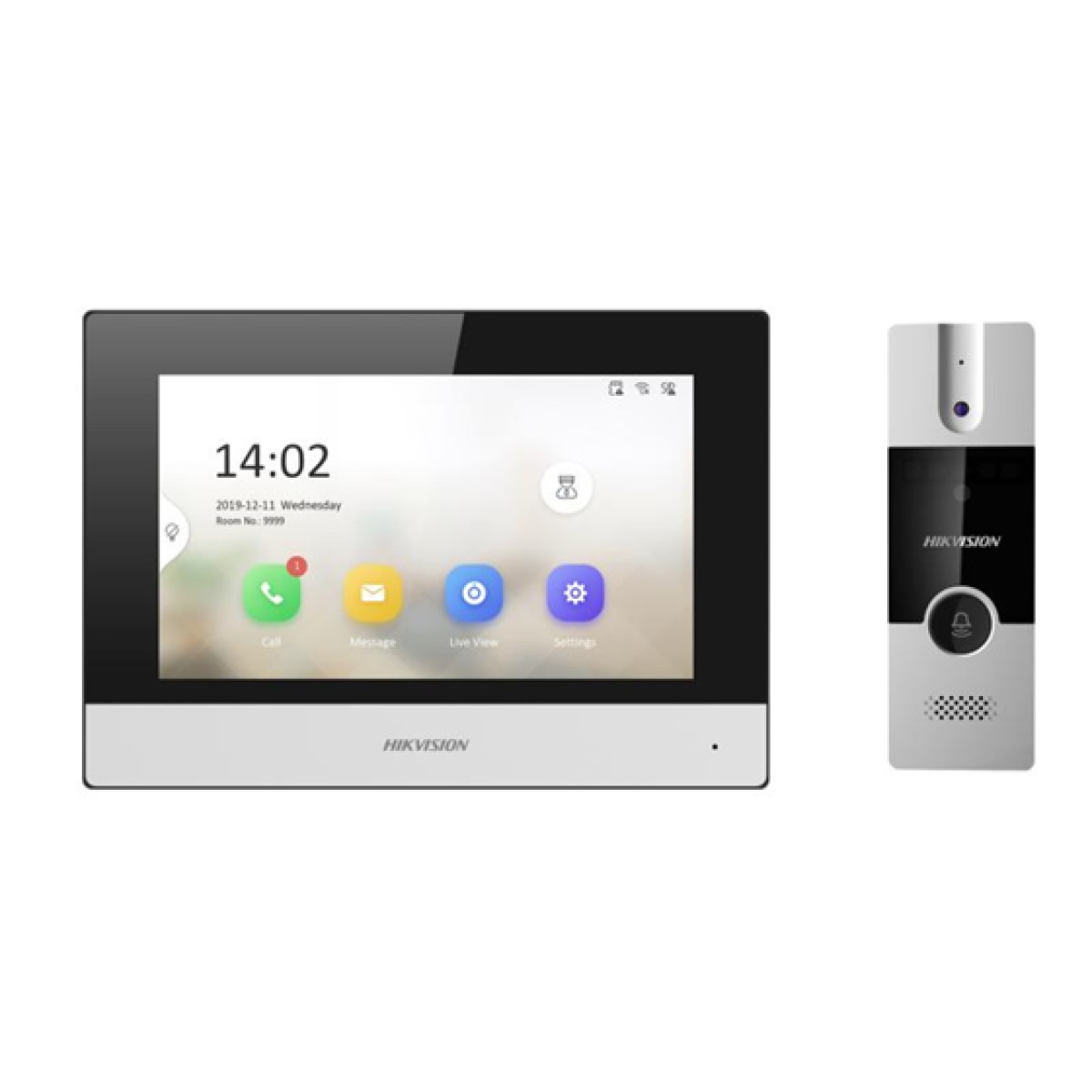 Kit Videportero Hikvision Ip 4 Hilos Llamada App Hik-Connect