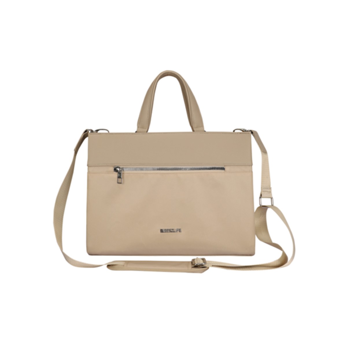BULTO PARA LAPTOP BESTLIFE 14.1" TIPO CARTERA (MUJER), BRIEFCASE,PARA HOMBRO Y DE MANO, 2 ZIPPER, IMPERMEABLE, BEIGE (BBC-3920BE-14.1)